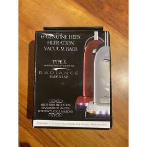 Riccar Radiance RADP & RAD HEPA Filtration Vacuum Bags Type X 6 Pack New In Box